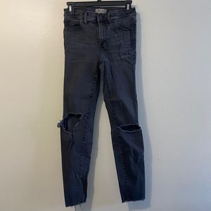 Madewell Distressed Black Skinny Jeans